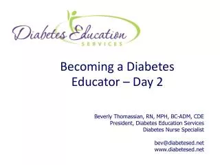 Becoming a Diabetes Educator – Day 2