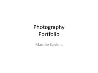 Photography Portfolio