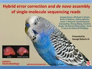 Hybrid error correction and de novo assembly of single-molecule sequencing reads