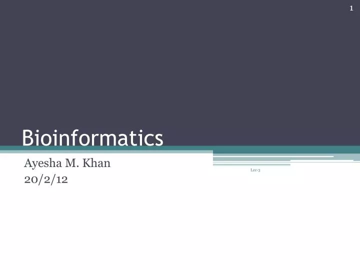 bioinformatics