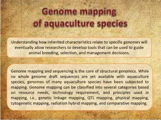 Genome mapping of aquaculture species