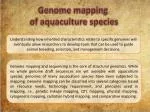 Genome mapping of aquaculture species - slide 1