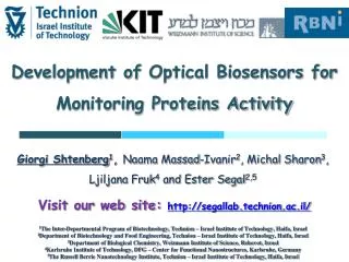 Development of Optical Biosensors for Monitoring Proteins Activity