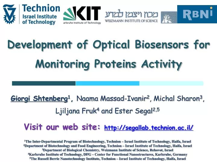 development of optical biosensors for monitoring proteins activity