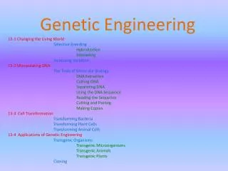 Genetic Engineering