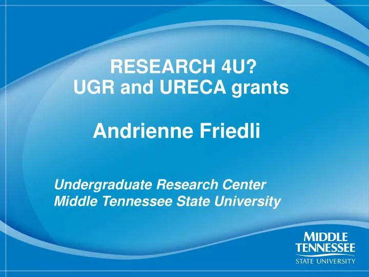 research 4u ugr and ureca grants