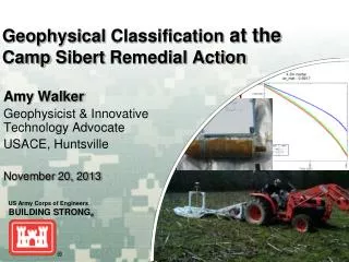 Geophysical Classification at the Camp Sibert Remedial Action