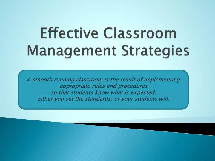 effective classroom management strategies