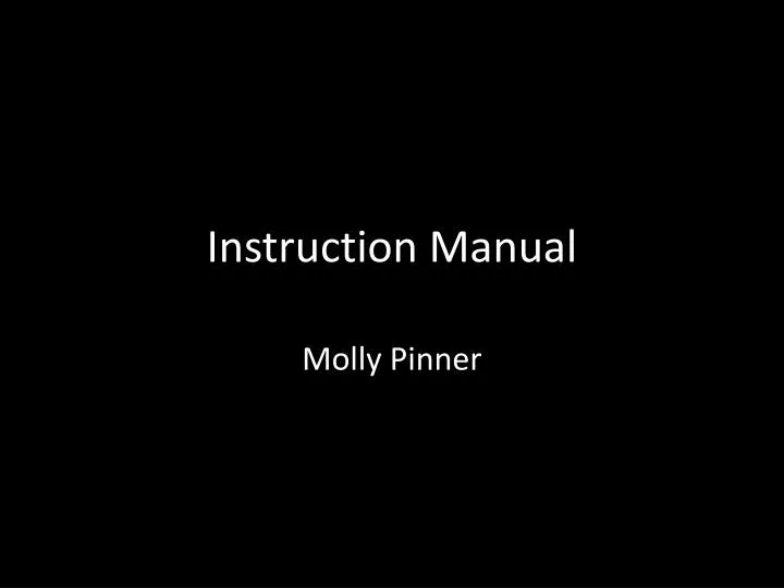 instruction manual