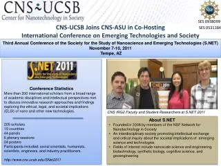 CNS-UCSB J oins CNS-ASU in Co-Hosting International Conference on Emerging Technologies and Society