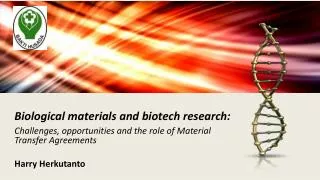 Biological materials and biotech research: