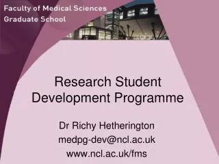 Research Student Development Programme