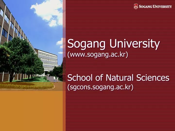 sogang university www sogang ac kr school of natural sciences sgcons sogang ac kr