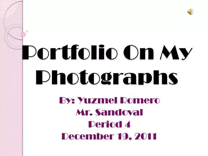 portfolio on my photographs