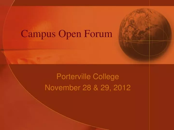 campus open forum
