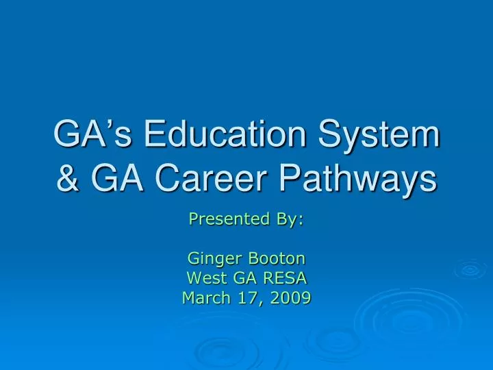 ga s education system ga career pathways