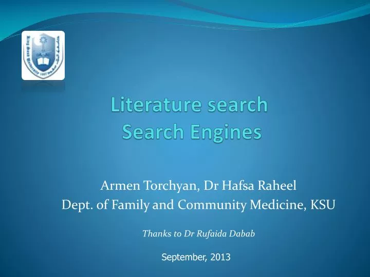 literature search search engines