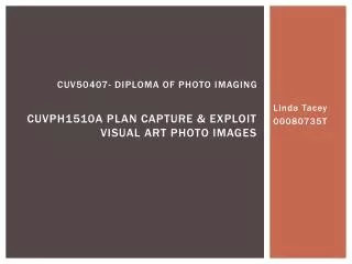 Cuv50407- diploma of photo imaging cuvph1510a plan capture &amp; exploit visual art photo images