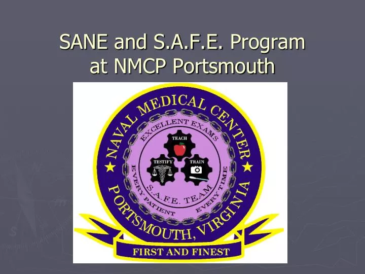 sane and s a f e program at nmcp portsmouth