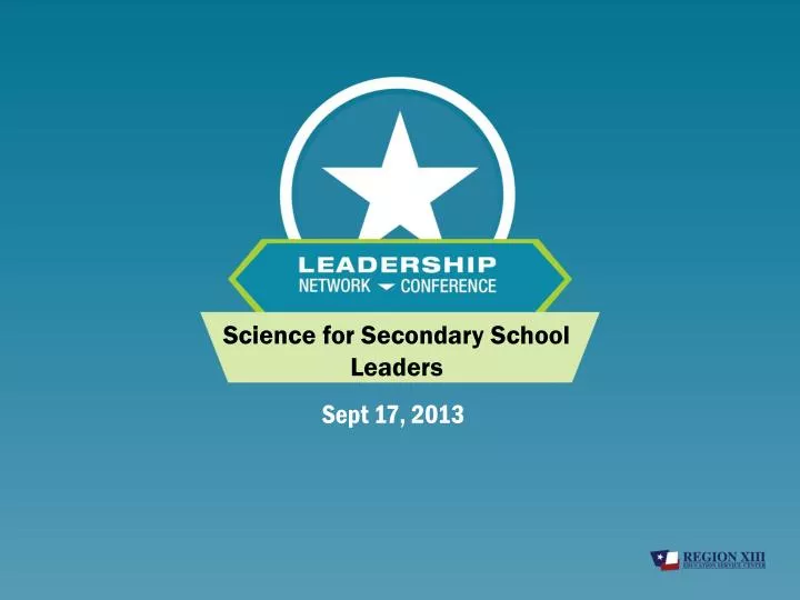science for secondary school leaders