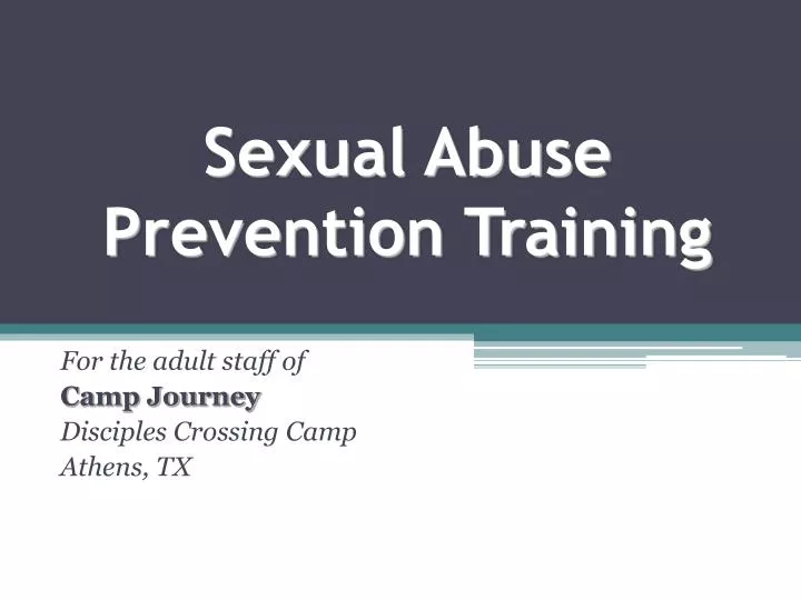 sexual abuse prevention training