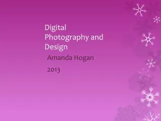 Digital Photography and Design