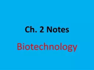 Ch. 2 Notes