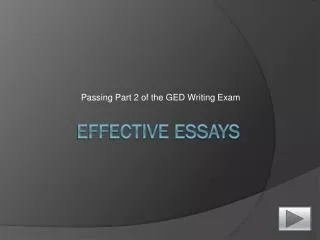 Effective Essays