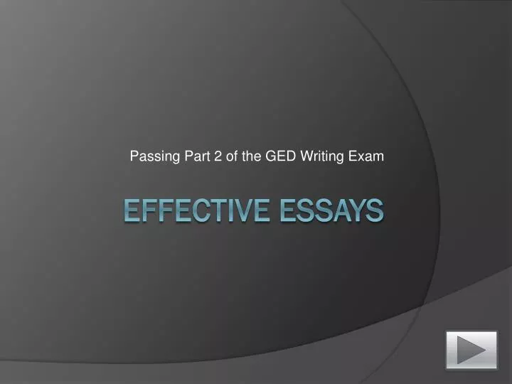 passing part 2 of the ged writing exam