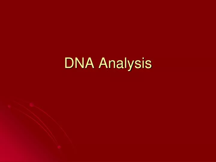 dna analysis