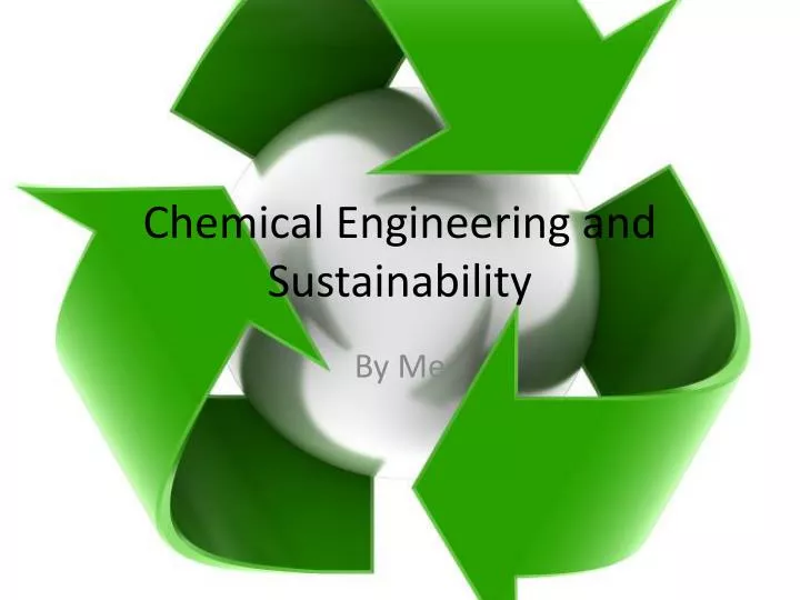 chemical engineering and sustainability