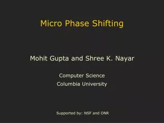 Micro Phase Shifting