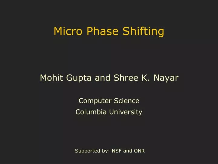 micro phase shifting