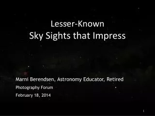 Lesser-Known Sky Sights that Impress