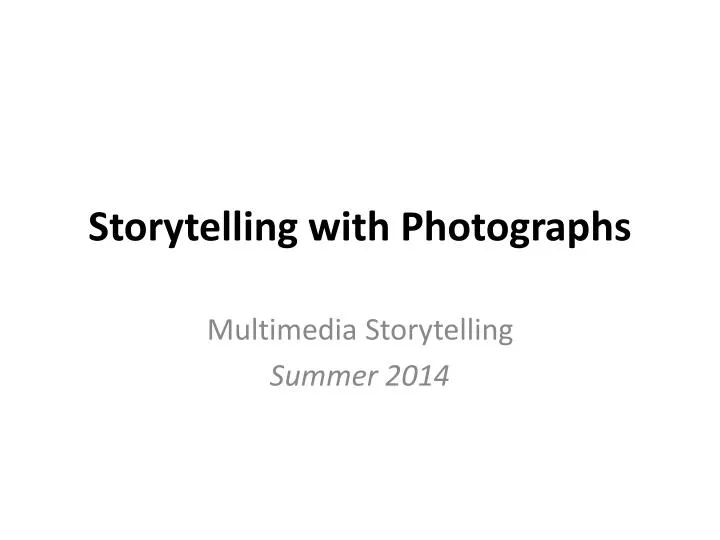 storytelling with photographs
