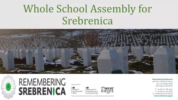 whole school assembly for srebrenica