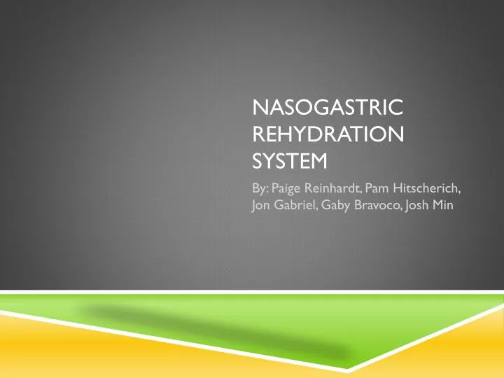 nasogastric rehydration system