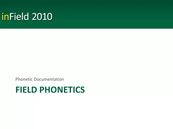 field phonetics