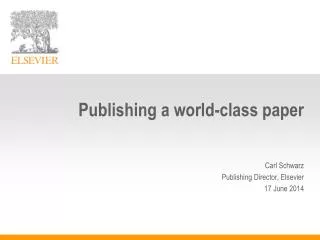Publishing a world-class paper