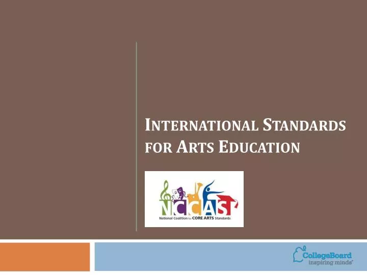 international standards for arts education
