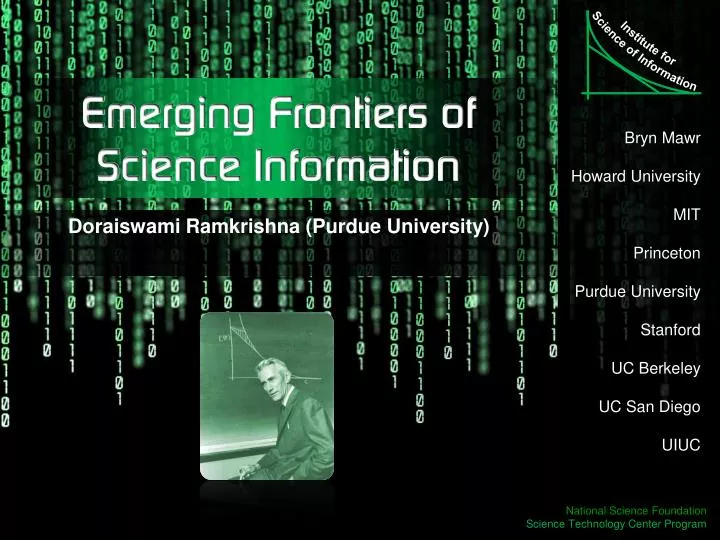 emerging frontiers of science information