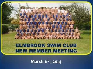 Elmbrook Swim Club New member Meeting