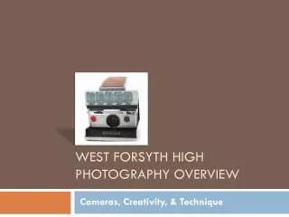 West Forsyth High Photography Overview