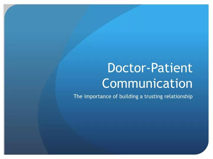 doctor patient communication
