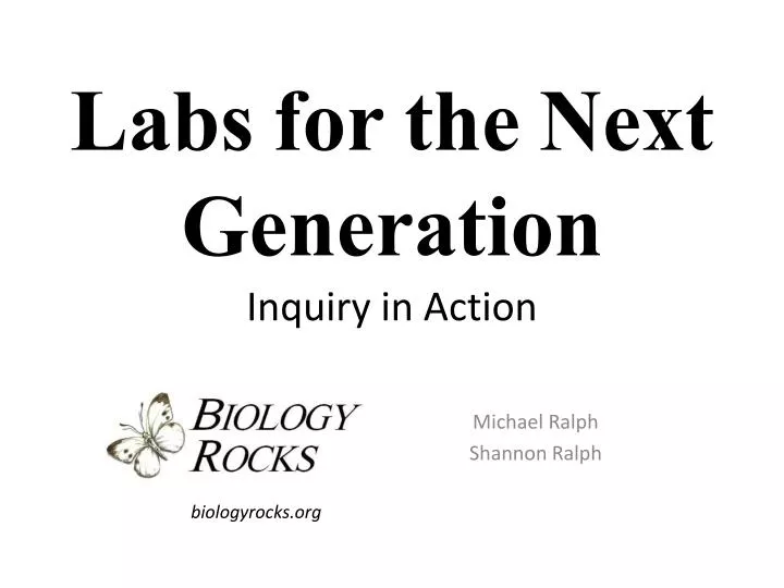 labs for the next generation inquiry in action