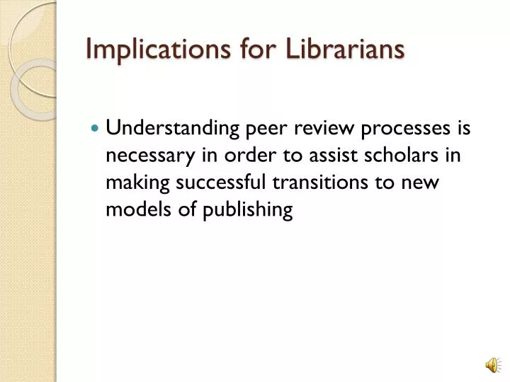 implications for librarians