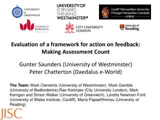 Evaluation of a framework for action on feedback: Making Assessment Count