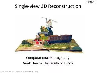 Single-view 3D Reconstruction