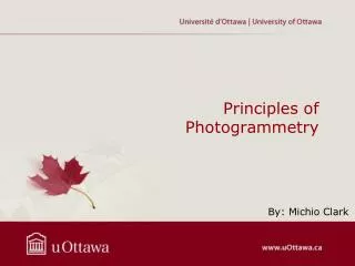 Principles of Photogrammetry