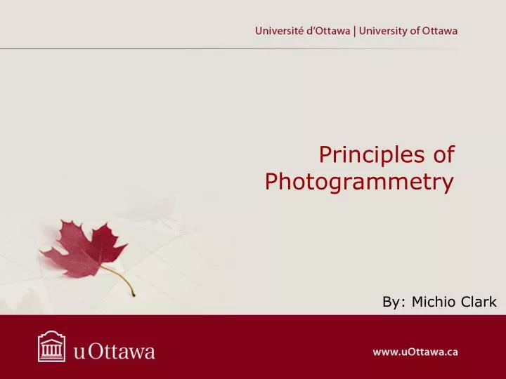 principles of photogrammetry